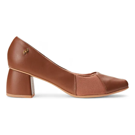 Sapato Scarpin Salto Bloco Usaflex
