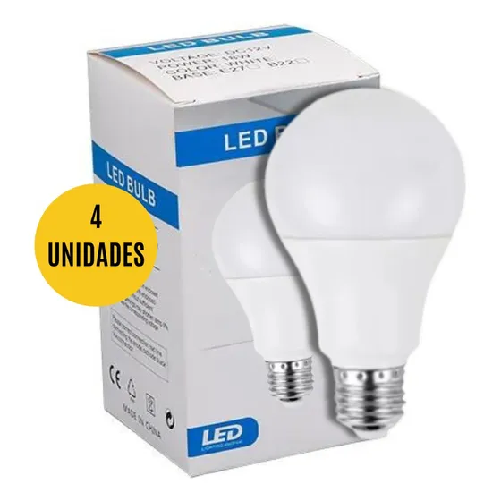 Bombillos Led 12v - 12w De Rosca E27 Pack 4