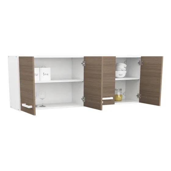 Alacena Mueble Cocina Mosconi Express1,40 Mts. Color Blanco