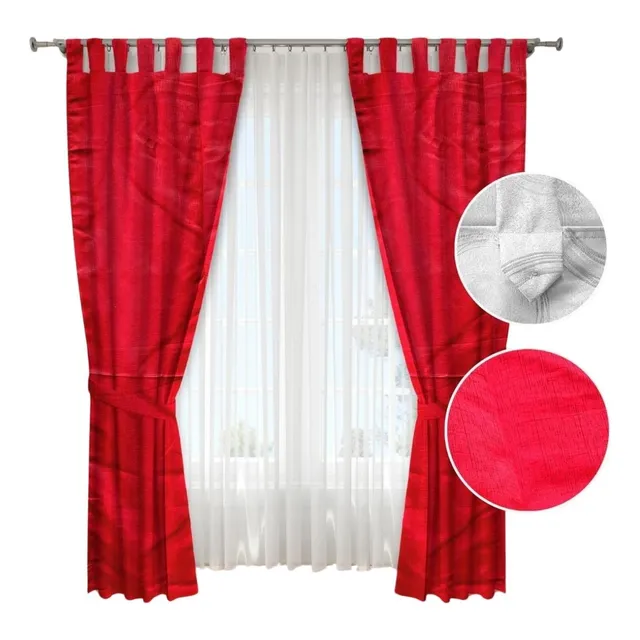 Cortinas Modernas Finas Decoracion Hogar Yacard Gruesa X 2
