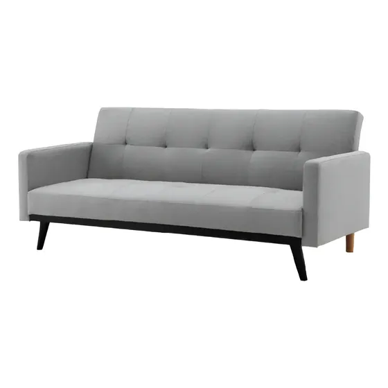 Sofá Cama Reclinable Kingshouse Serene Silla Convertible Sillón Sala Moderna Gris