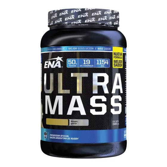 Gainer Ultra Mass Ena Sport 1.5 Kg Proteína Aminos Ideal Para Rendimiento Recuperación Masa Muscular Todos Los Deportes