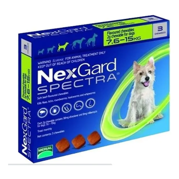 Venc: 31/08/25 Antipulgas Y Garrapatas 7,6 A 15 Kg X 3 Comp