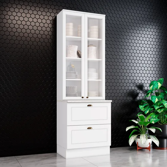Mueble Cocina Panelero 4 Puertas Cristalero Linea Americana