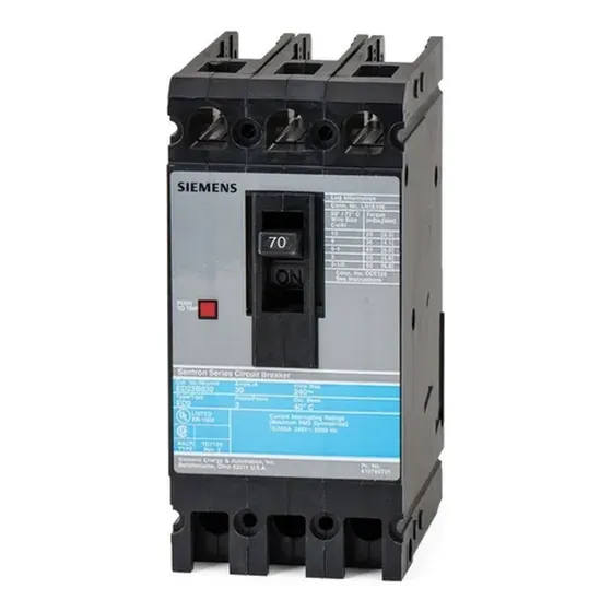 Siemens® Interruptor Termomagnético Ed6 70a Ed63b070mx