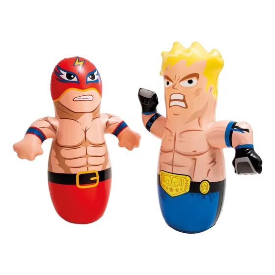 Bobo Muñeco Luchador Inflable Golpeable Niños Punching 2 Color Luchador 2