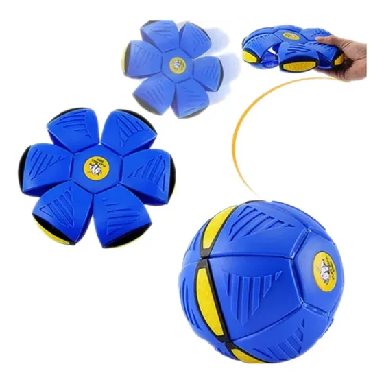 Pelota Mágica Saltarina Fresbee Plegable Con Luces Led Niños
