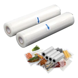 Kit 2 Rolos Embalagem Ranhuras Seladora VĂĄcuo Domestica 25cm Kit 2 Rolos Embalagem Ranhuras Seladora VĂĄcuo Domestica 25cm