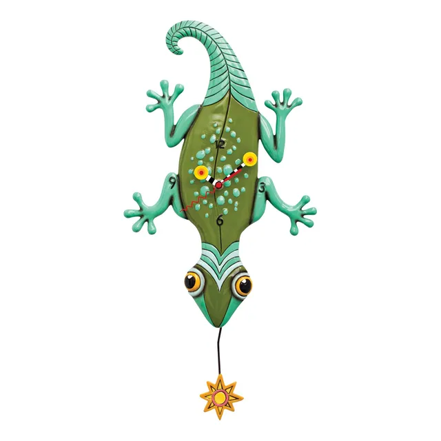 Allen Designs Enesco Sun Lizard Reloj Pared Pendulo 21 