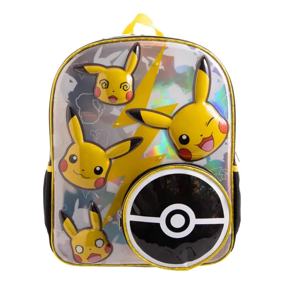 Mochila Pikachu Efecto Metálico Y Luces