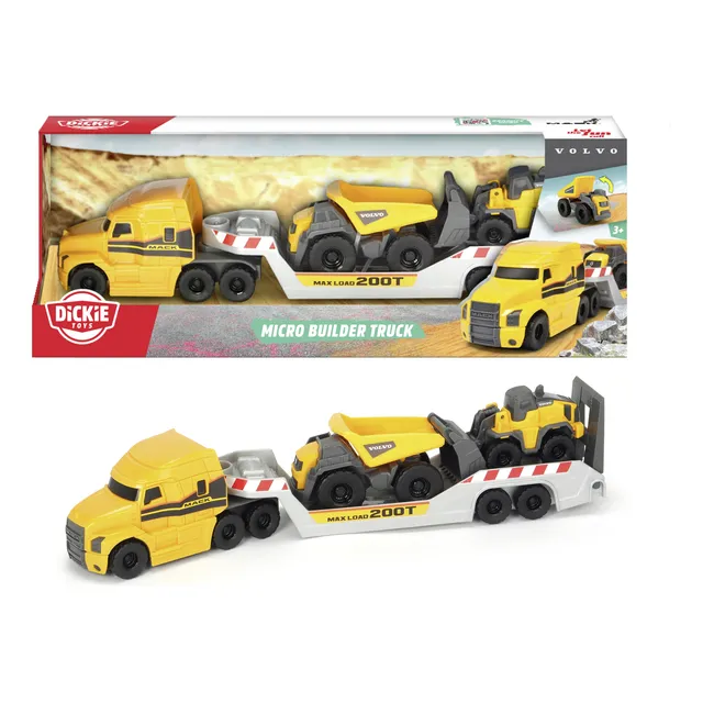 Dickie - Camión Con Remolque Mack + 2 Vehículos - 32 Cm