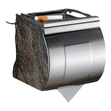 Suporte Para Papel Higiênico De Aço Inoxidável Espessado K12 Prateado