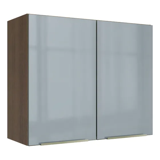 Alacena Gabinete Superior Cocina Madesa Lux 80cm Mg Color Rústico/Gris
