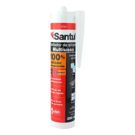Sellador 100% Silicon Tubo 280ml Transparente