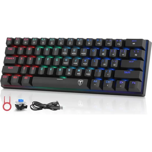 Teclado Compacto Gaming Con Retroiluminación Led - 61 Teclas