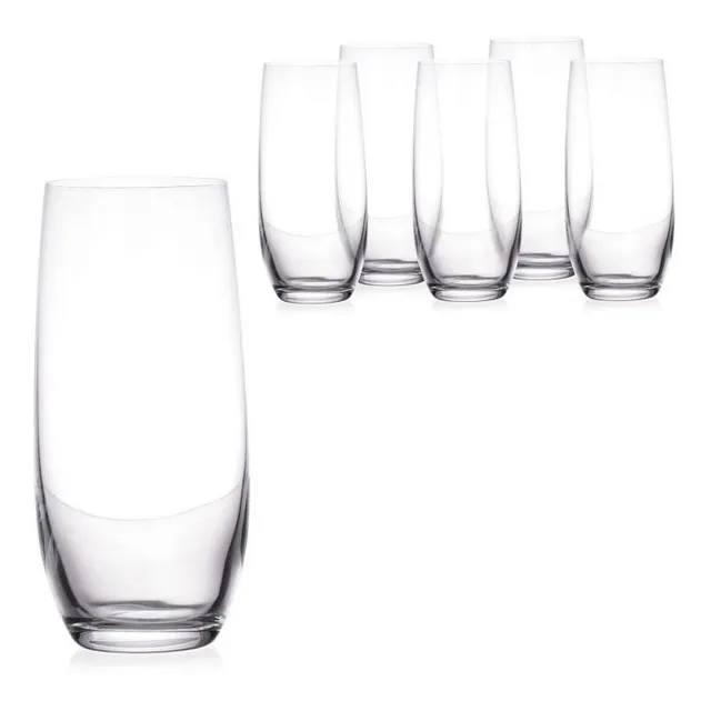 Vaso De Cristal Bohemia 350ml Set  6 