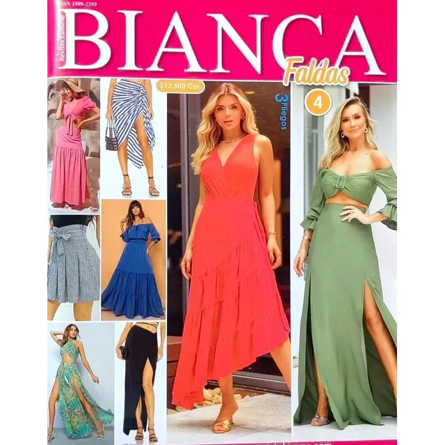 Patrón Molde Revista Bianca Faldas 4 En Papel Fisica