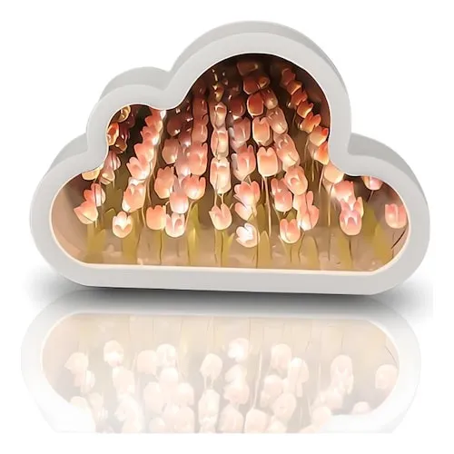 Lampara Espejo Nube De Tulipanes Infinitos