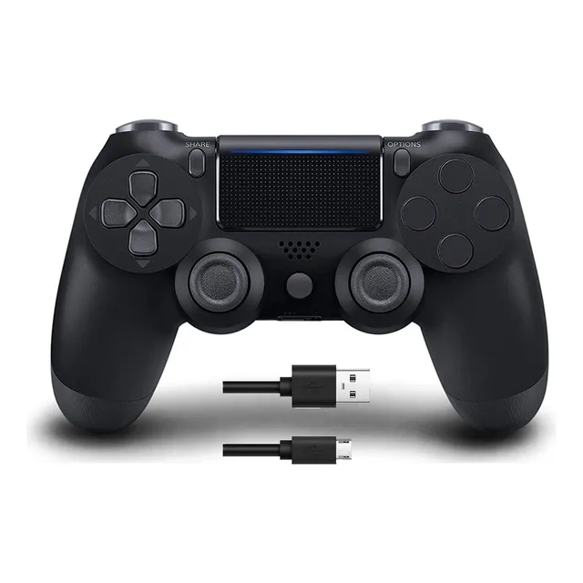 Control Joystick Para Ps4 Pc Celular Negro + Cable Usb