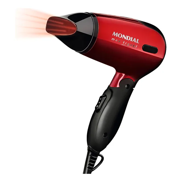 Mondial Max Travel Sc-10 Secador De Cabelo 1200w Cor Vermelho/preto