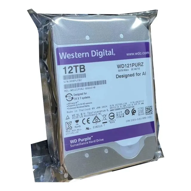 Disco Duro Interno Sata De 3,5 Pulgadas, 12 Tb, Color Morado