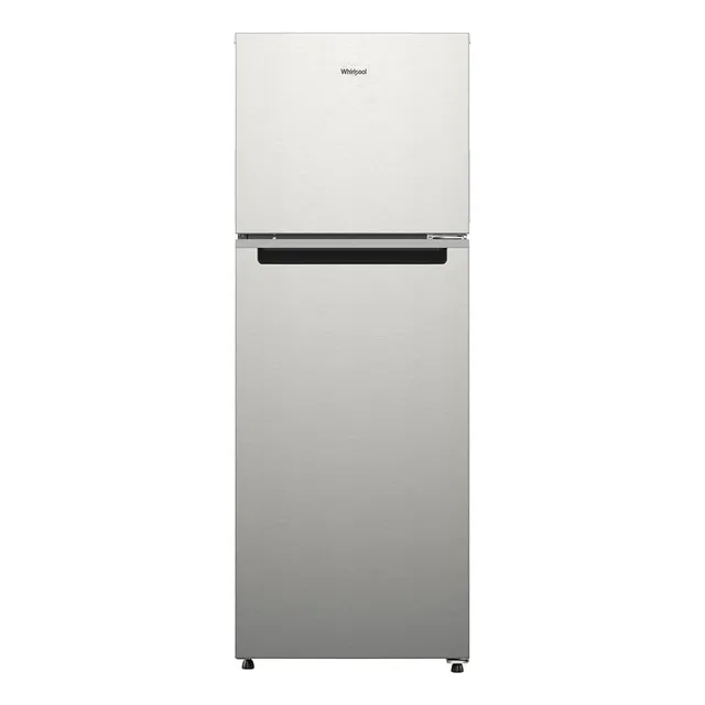 Refrigerador con freezer Whirlpool Top Mount WT1130M color acero inoxidable