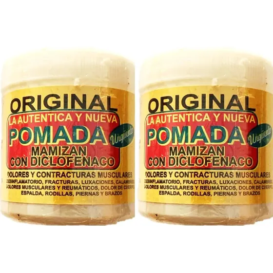 Pomada Mamizan Para Alivio, Calambres, Golpes, Rodilla 2 Pzs