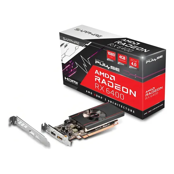 Placa De Video Sapphire Pulse Radeon Rx 6400 4gb Gddr6 Lp