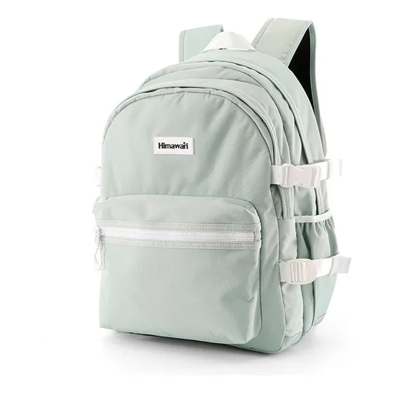 Himawari - Mochila Escolar Para Portátil Moss De 15 - Verde Diseño De La Tela Lisa