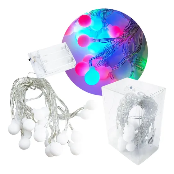 Luz Navidad Led Bolitas Luches Navideñas Formitas