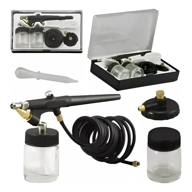 Kit Set Aerografo Completo Lapiz Con Estuche Boquilla 0,3 Mm