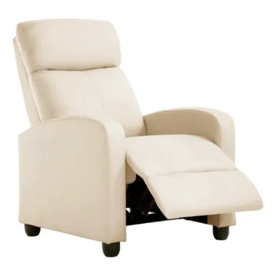 Poltrona Sillon Mueble Reclinable Moderno Powerfi Semicuero 