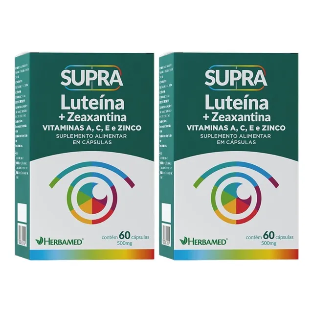 Kit Supra Luteína + Zeaxantina Com 2 Caixas 60 Cápsulas Cada