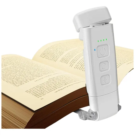 Luz De Lectura Libros Clip 3 Tonos Angulo Regulable 9 Led