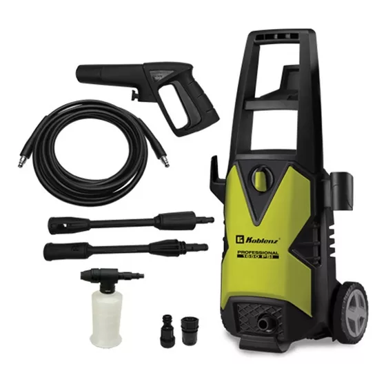 Hidrolavadora Eléctrica Koblenz Hl-270 V 1kw 1650psi Con Paro Automático Y Botella Para Shampoo 120v 60hz Negro/verde