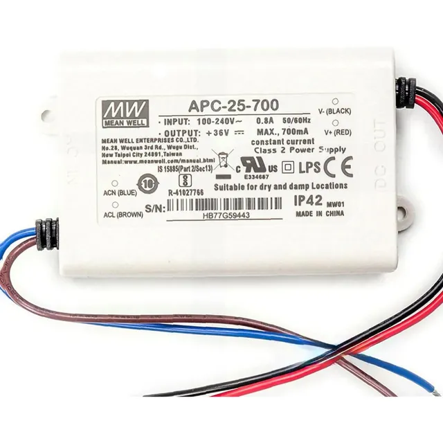 Fuente De Alimentación Conmutada Apc-25-700 Meanwell
