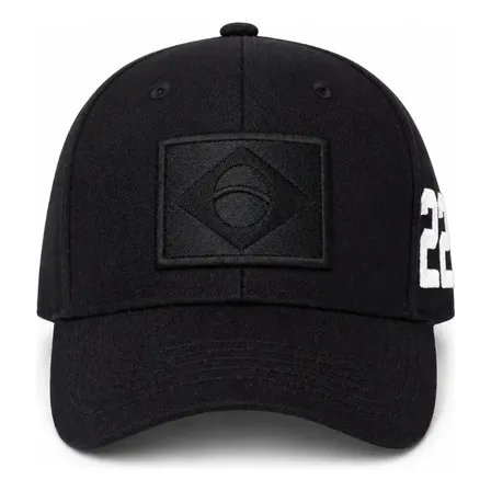 Boné Patriota Militar Tático Brasil Aba Curva Ajustável Preto Un Lisa