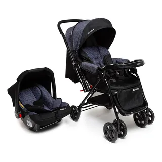 Conjunto Travel System Reverse Duo Preto Rajado, Carrinho De BebĂȘ + Bebe Conforto - Cosco Kids Conjunto Travel System Reverse Duo Preto Rajado, Carrinho De BebĂȘ + Bebe Conforto - Cosco Kids