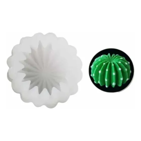 Molde Silicona Cactus 6cm X 4cm Para Velas De Soja, Parafina