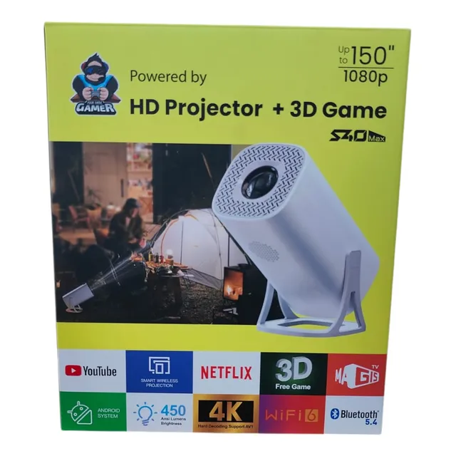 Projector Android 1080p 3d Game S40 Max Hasta 150 Pulgadas