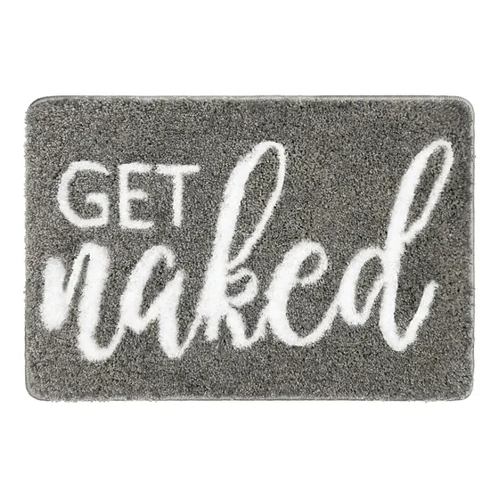 Alfombra Baño Texto Ingl «get Naked» Divertida Bonita Para