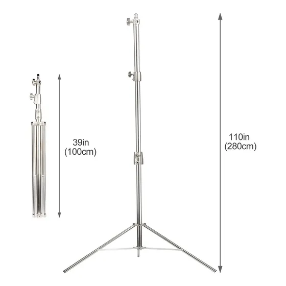 2pcs TriPod De Iluminación Light Stand Soporte Luz 2.8m