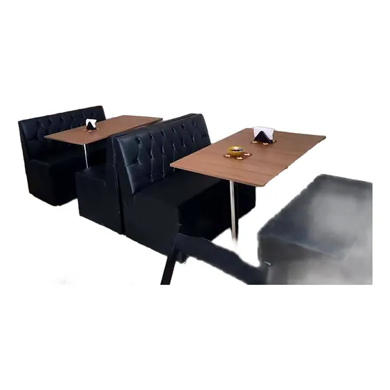 3 Kit Com 6 Poltronas  Sofá Booth 1.20m Com 3 Mesa Fixa