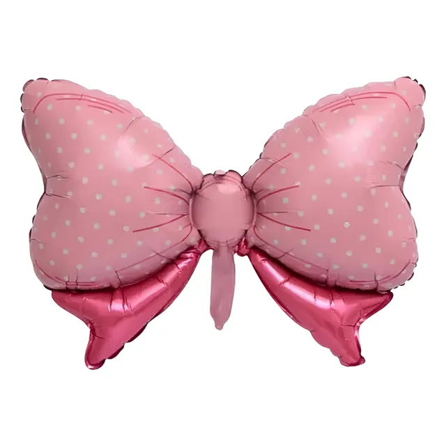 Globo Metalizado En Forma De Moño Rosa Para Fiestas
