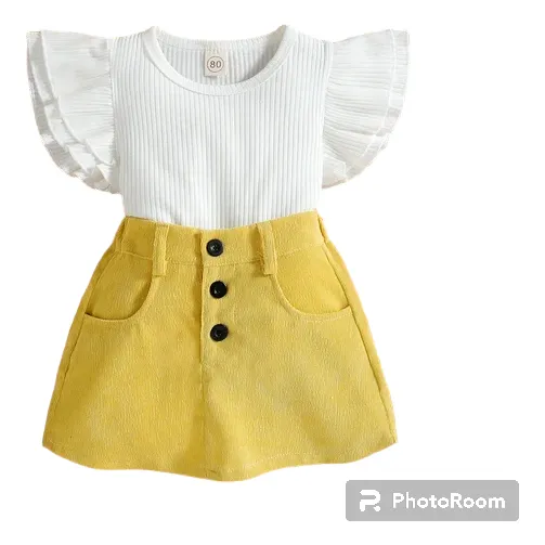 Conjunto Para Niñas De Falda Y Blusa