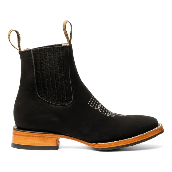 Botin Charro 100% Piel Bulldog Vaquero Suela Doble Vida Welt