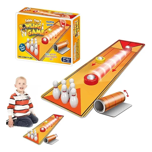 Juego De Mesa Bolos Pista Interactivo Table Top Bowling Game