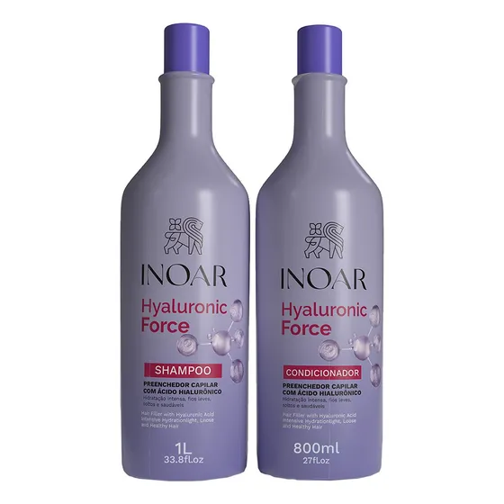 Inoar Kit Hyaluronic Force Sh 1000ml E Condicionador 800ml