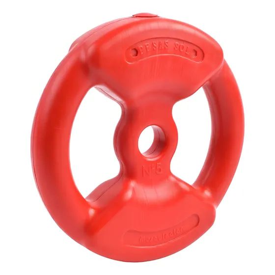 Discos Pesas Sol Recubiertos 5 Kg Gym Sport Maniac Fitness