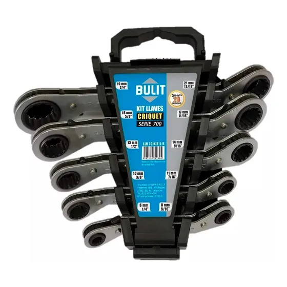 Kit De 5 Llaves Criquet Acodadas Bulit Serie 700 S/c